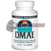 DMAE [Диметиламиноэтанол] (351 мг x 200 капс), Source Naturals