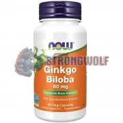 Ginkgo [Гинкго Билоба] (60 мг x 60 капс), NOW Foods